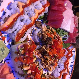 sushi and sashimi, food, sushi, sashimi