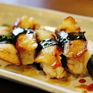 Unagi. Nice crispy edges...good flavor!