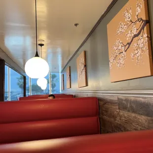 the interior of a sushi restaurant