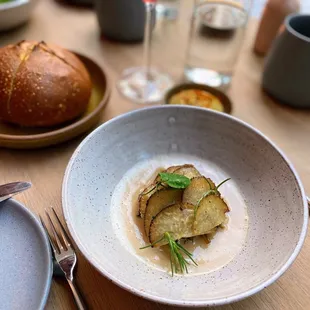 a plate of food on a table