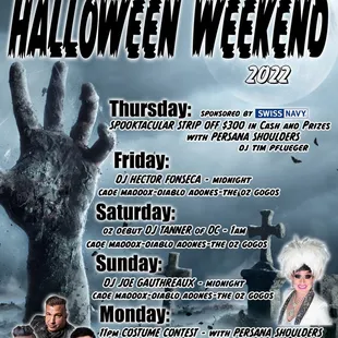OZ HALLOWEEN WEEKEND 2022

WEDNESDAY - SUNDAY | OCTOBER 26-31