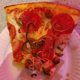 This is the meat combo and the cheese pull was fantastic!