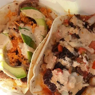 Left: brick street hero Right: gringo Loco with barbacoa