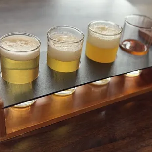 Beer Flight with an Old Fashion