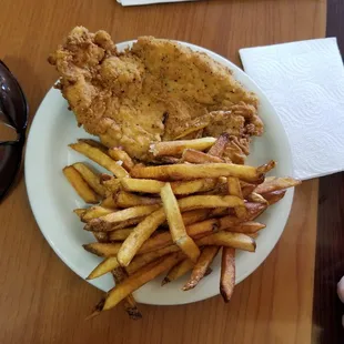 The biggest fried chicken breast I have ever seen.