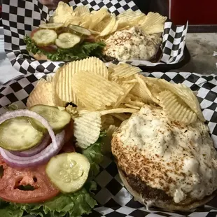 Black and blue Burger