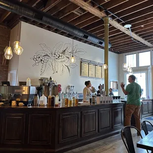 a man standing at the counter