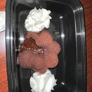 The chocolate lava cake was amazing! Very moist and enough for two people