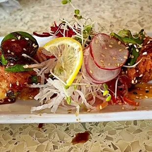 Spicy Tuna Roll: this was great with the crunch from the fried sushi rice. Love the fresh jalapeño. Could have done with less sauce.