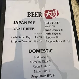 Shockingly high adult beverage prices. Rare reference for me  regarding prices in a restaurant.