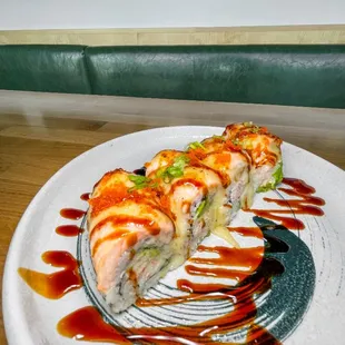 Alaskan roll. Aka baked salmon roll