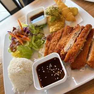 Chicken katsu Main with 1 Side Mixed Tempura