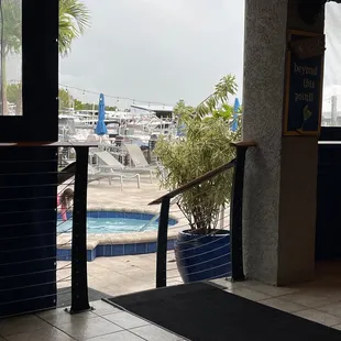 Outside dining room and Marina