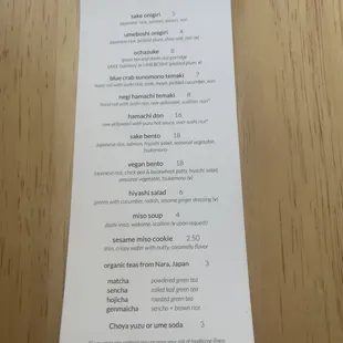 Menu April 2024