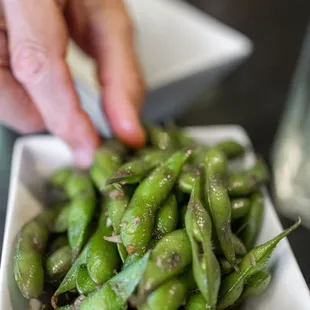 Tamari &amp; Garlic Edamame ($6)