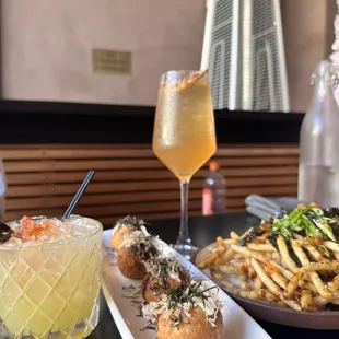 Happy Hour appetizers + drinks