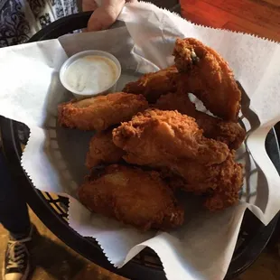 Our wings are some of the best in town! Very meaty and they are served up regular or hot with several sauce choices on the side or tossed!!!
