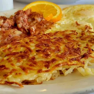 Corn beef hash and eggs..