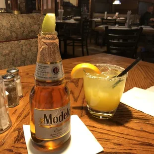 Beer and margarita