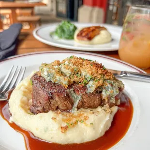 Blue Cheese Crusted Filet Mignon at Ozzie&apos;s Good Eats