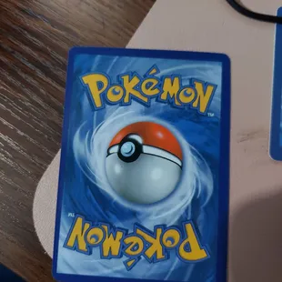 Back of fake pokemon cards