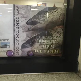 a poster for the store