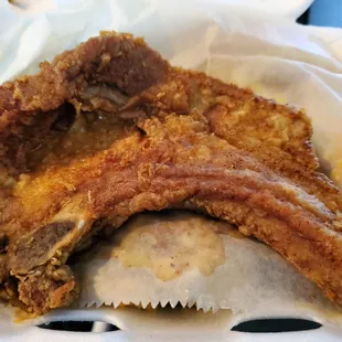 Small fried pork chop dinner