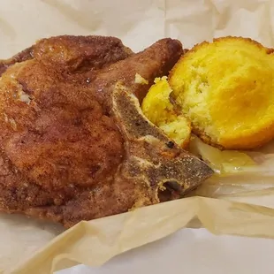 a fried chicken and egg