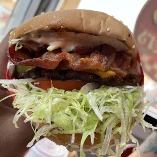 Avocado Bacon Cheeseburger