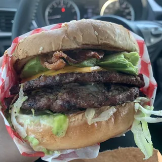 Double Avocado Bacon Cheeseburger Combo