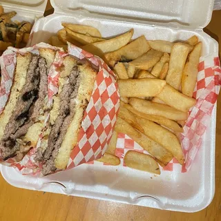 Grilled Cheese Double Cheeseburger the Frisco Combo