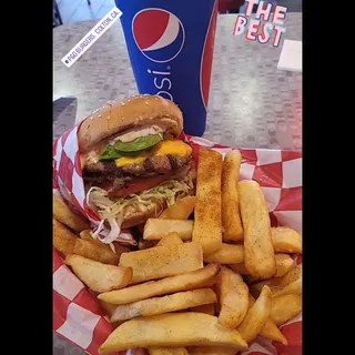 Grilled Cheese Double Cheese Burger - The Frisco