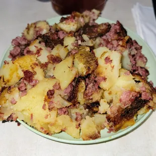 Side of corned beef hash.