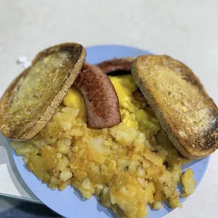 Kielbasa &amp; egg plate