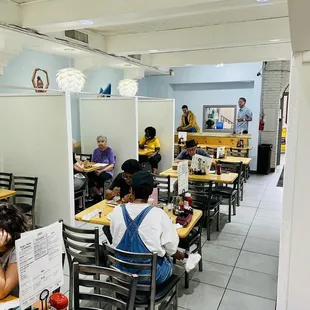 people sitting at tables