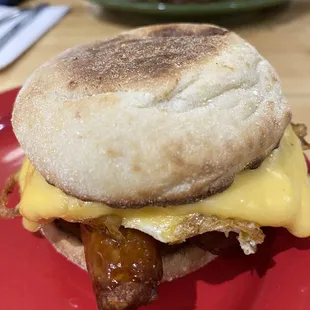 Egg and Cheese Sandwich with sausage