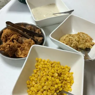 All the food is served family style and is all you can eat.