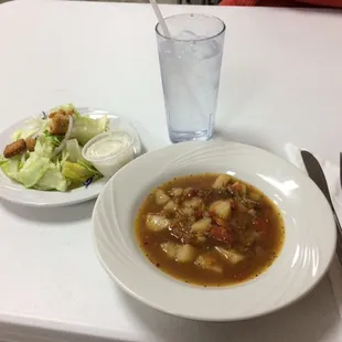 The prime rib soup is absolutely delicious.