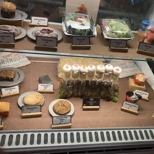 Dessert and salad offerings