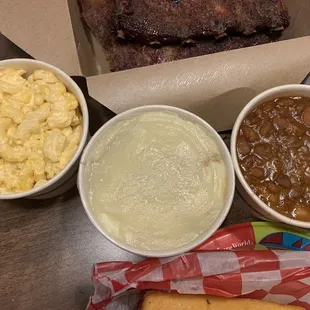 Mac &amp; Cheese, Mashed Potatoes, and Cowboy Beans