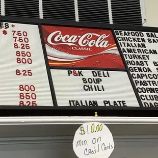 The sandwich menu, 10/19