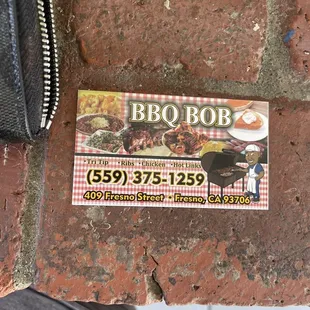 bbq business card