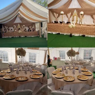 March 30th, quinceañera, centerpieces fresh flowers draping and more