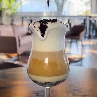 a dessert in a glass