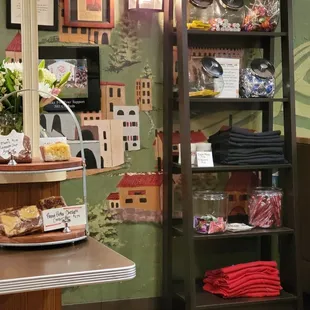 They offer a few items for sale around the cash register