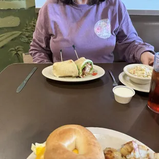 Chicken wrap with coleslaw