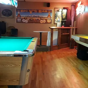 Drinks at the bar or beer garden, pool, shuffleboard, lunch, and dinner.