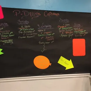 a blackboard with writing on it