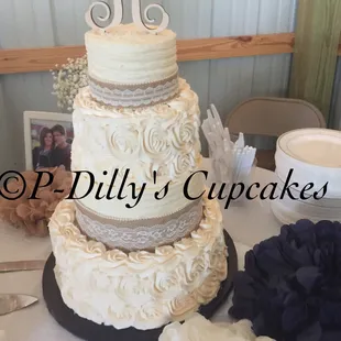 4 tiered rustic wedding cake