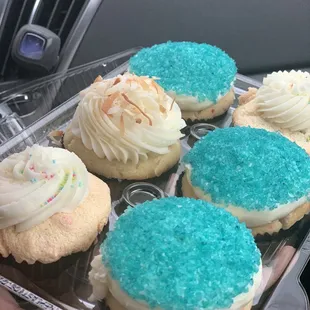 Sugar cookie, coconut and birthday cupcakes!